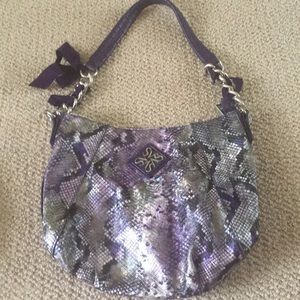 Vera wang shimmery purple handbag